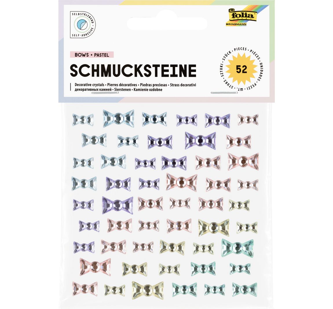 Schmucksteine "Schleifen" - Pastell