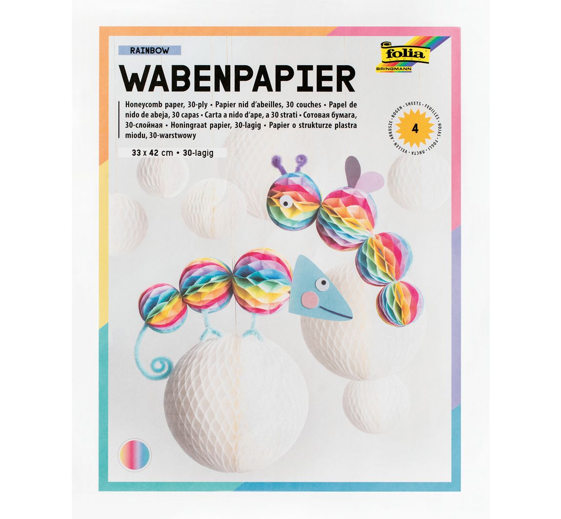 Wabenpapier 30-lagig - Rainbow