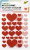 Foam rubber glitter stickers