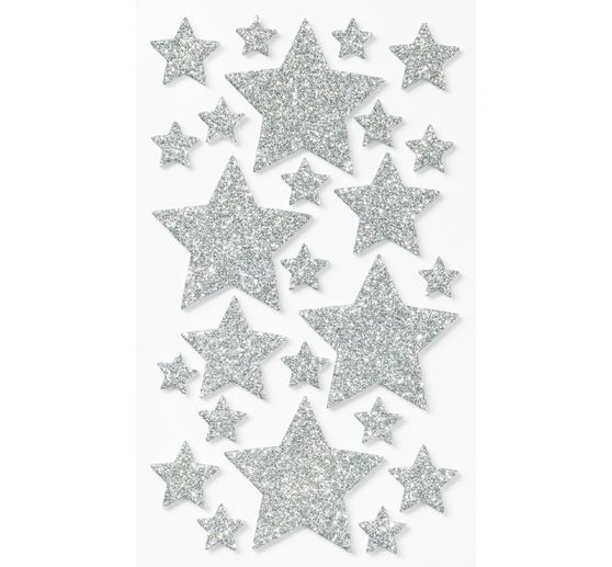 Foam rubber glitter stickers