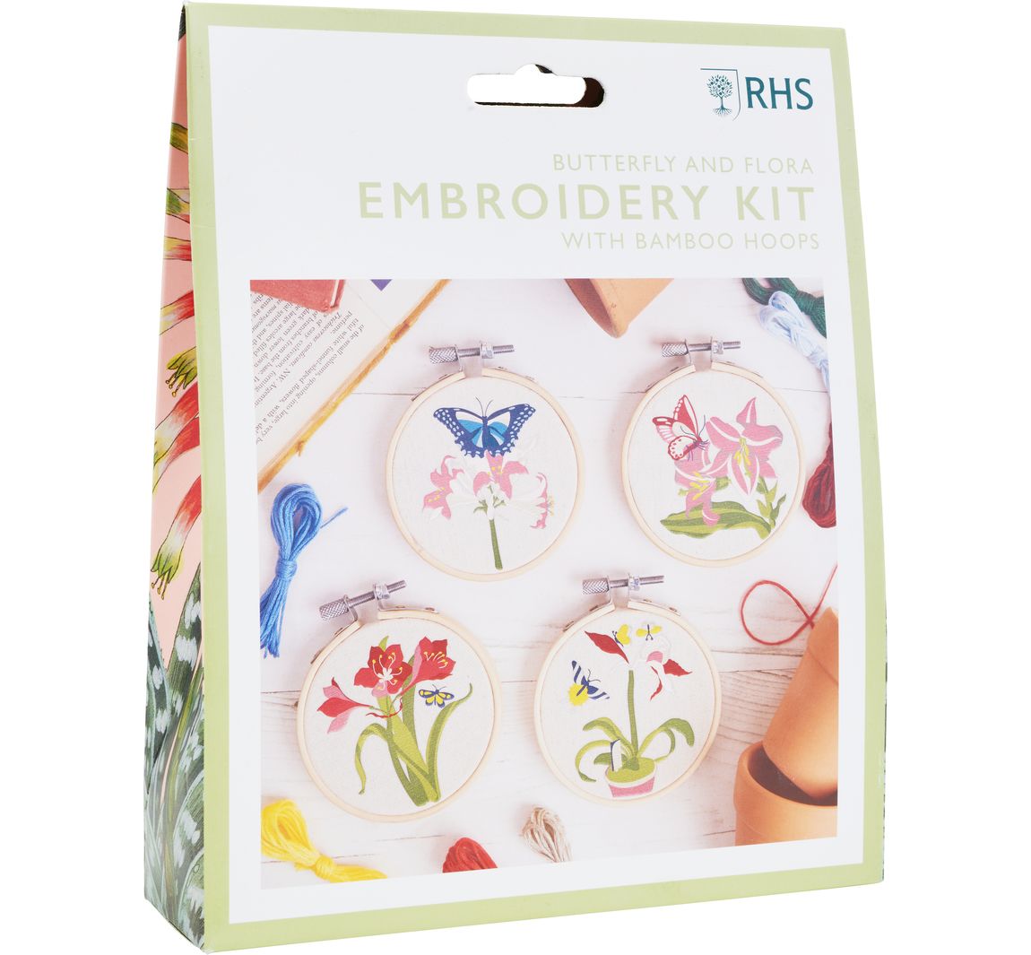RHS Embroidery Kit - Butterfly and Flora