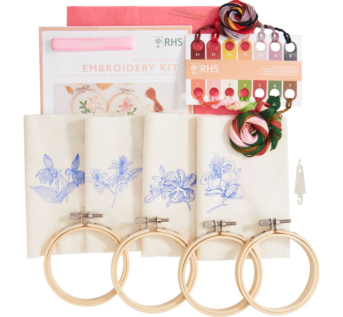 RHS Embroidery Kit - Delicate Florals