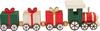 Miniatur Holz-Eisenbahn, mit 3 Geschenke-Waggons