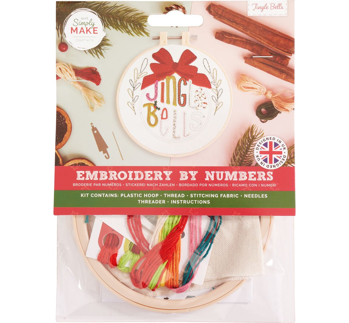 Simply Make - Embroidery By Numbers - Jingle Bells