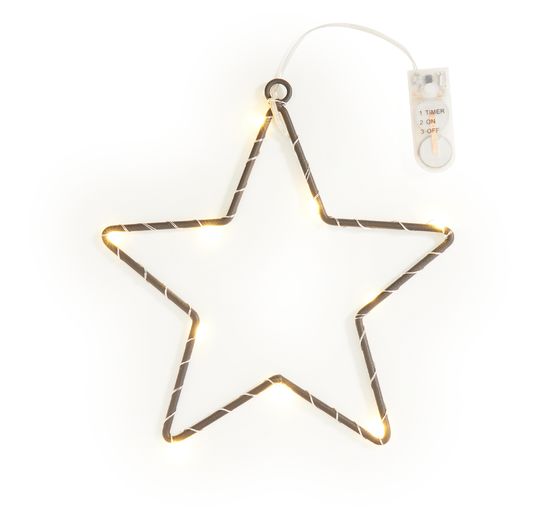 Metallring-Stern "Star" mit LED-Licht