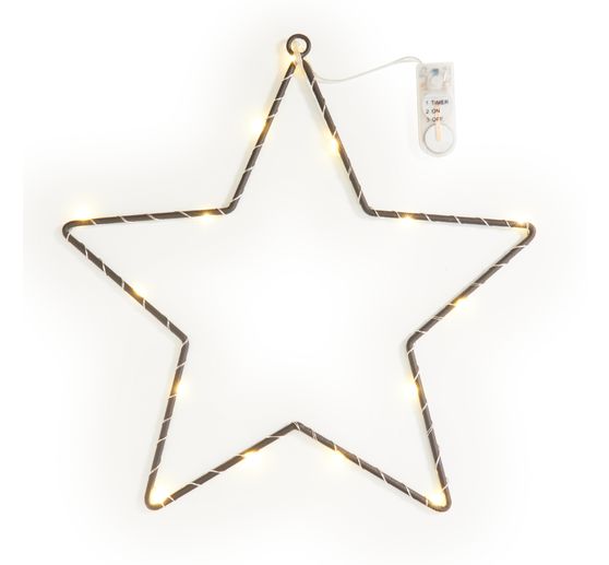 Metallring-Stern "Star" mit LED-Licht