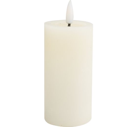LED-Echtwachskerze "10 x 5 cm", mit Timer 6/18 Std.