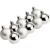 Plastic Christmas balls, 10 pieces, Ø 4.4 cm Silver