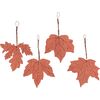 Holz-Herbstlaub mit Anhänger Orange