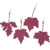 Holz-Herbstlaub mit Anhänger Aubergine