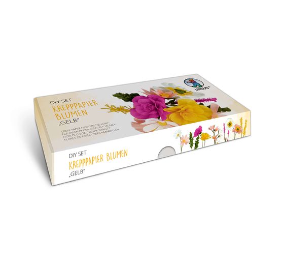 Crêpe paper flower set