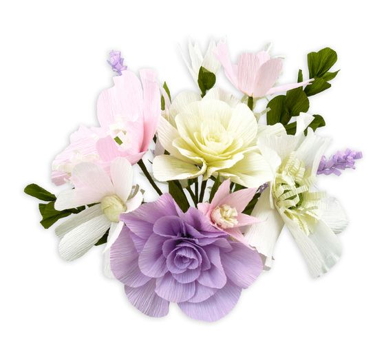 Krepppapier-Blumen-Set