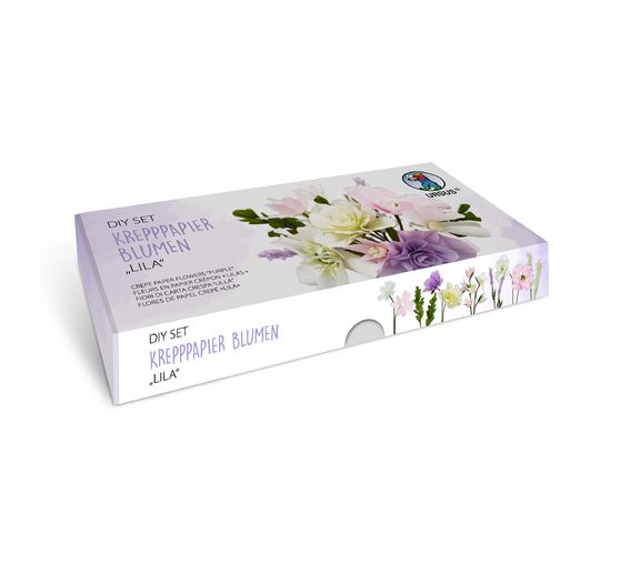 Crêpe paper flower set