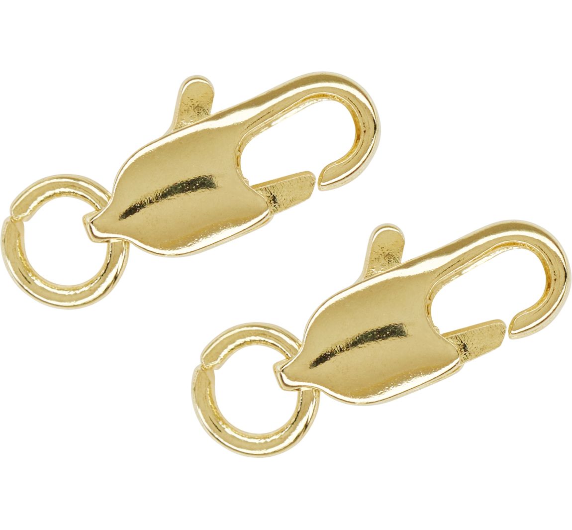 Karabinerverschluss, 2 Stück - Gold