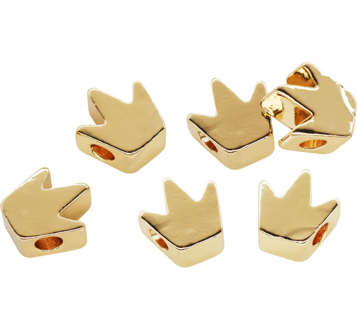 Metall Perlen Krone - Gold