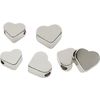 Metall Perlen Herzen Silber