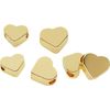 Metall Perlen Herzen Gold