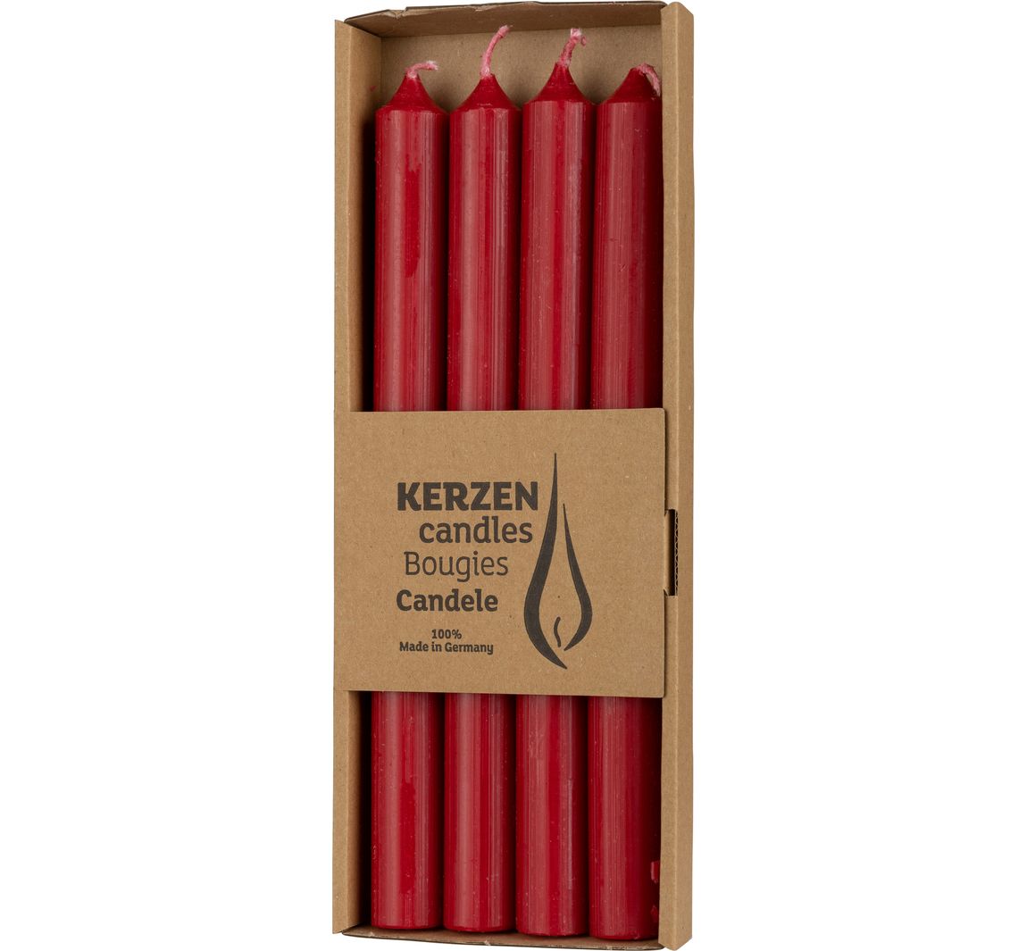 Stabkerzen "Rustik" - Rubin