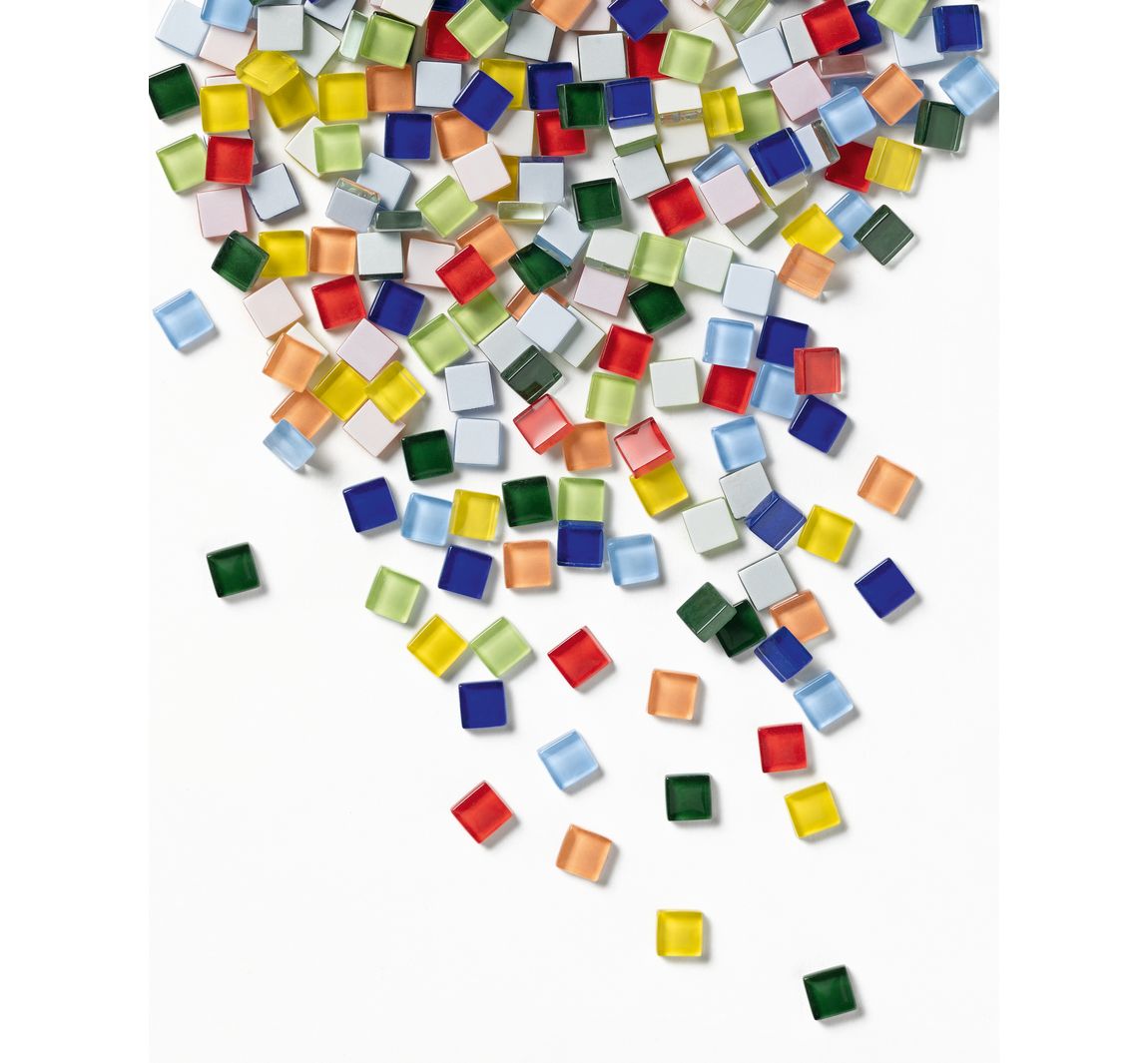 Glas-Mosaiksteine Mix, farbig sortiert - Basic