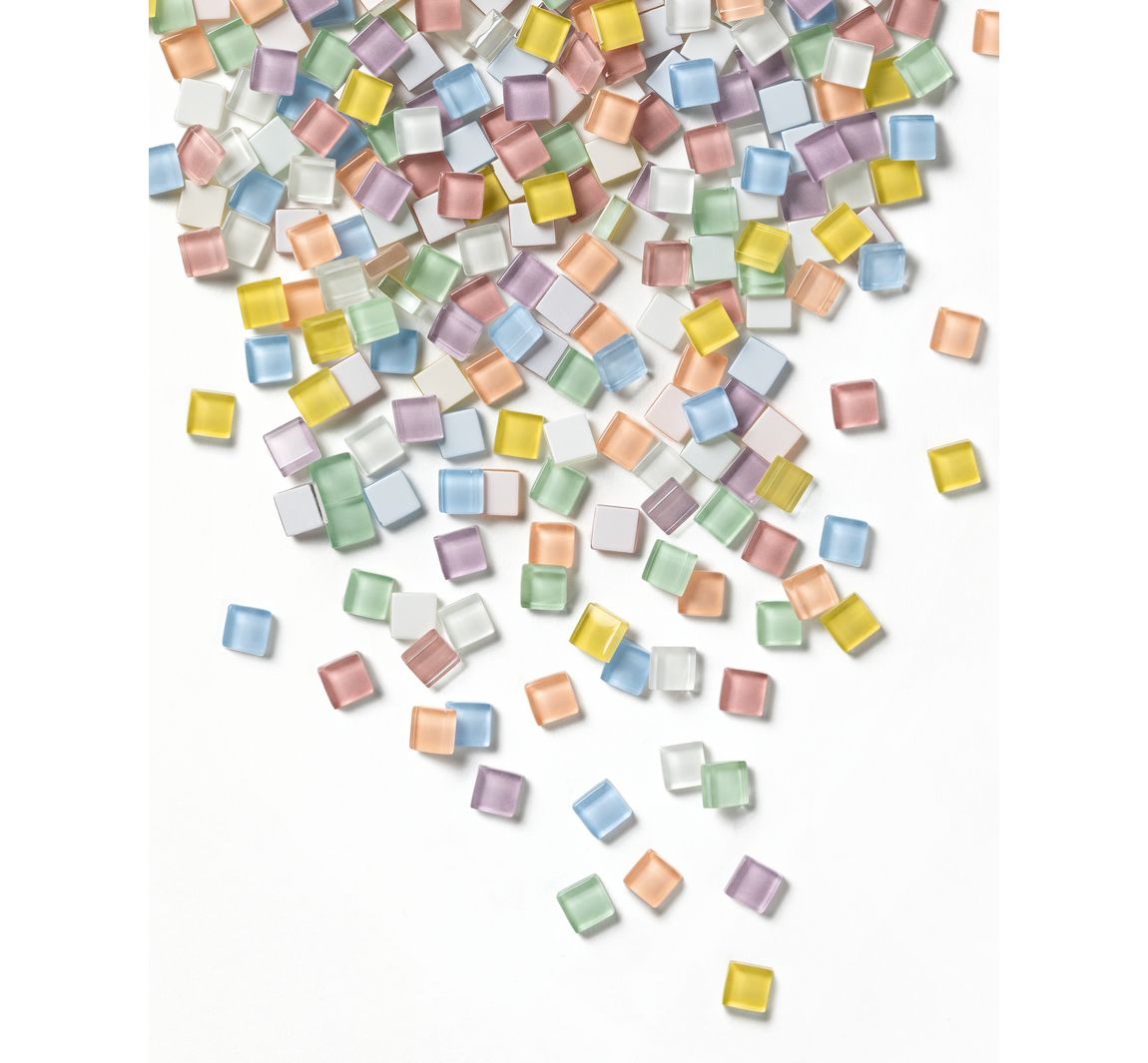 Glas-Mosaiksteine Mix, farbig sortiert - Pastel