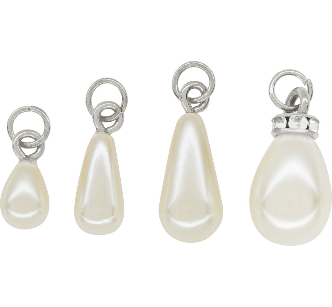Tropfen-Charm - Silber