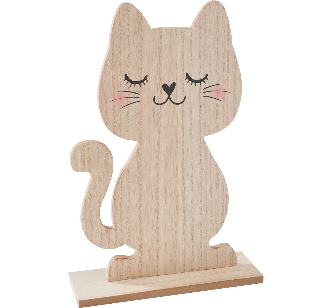 VBS Holz-Figur "Katze" - H 32,5 cm