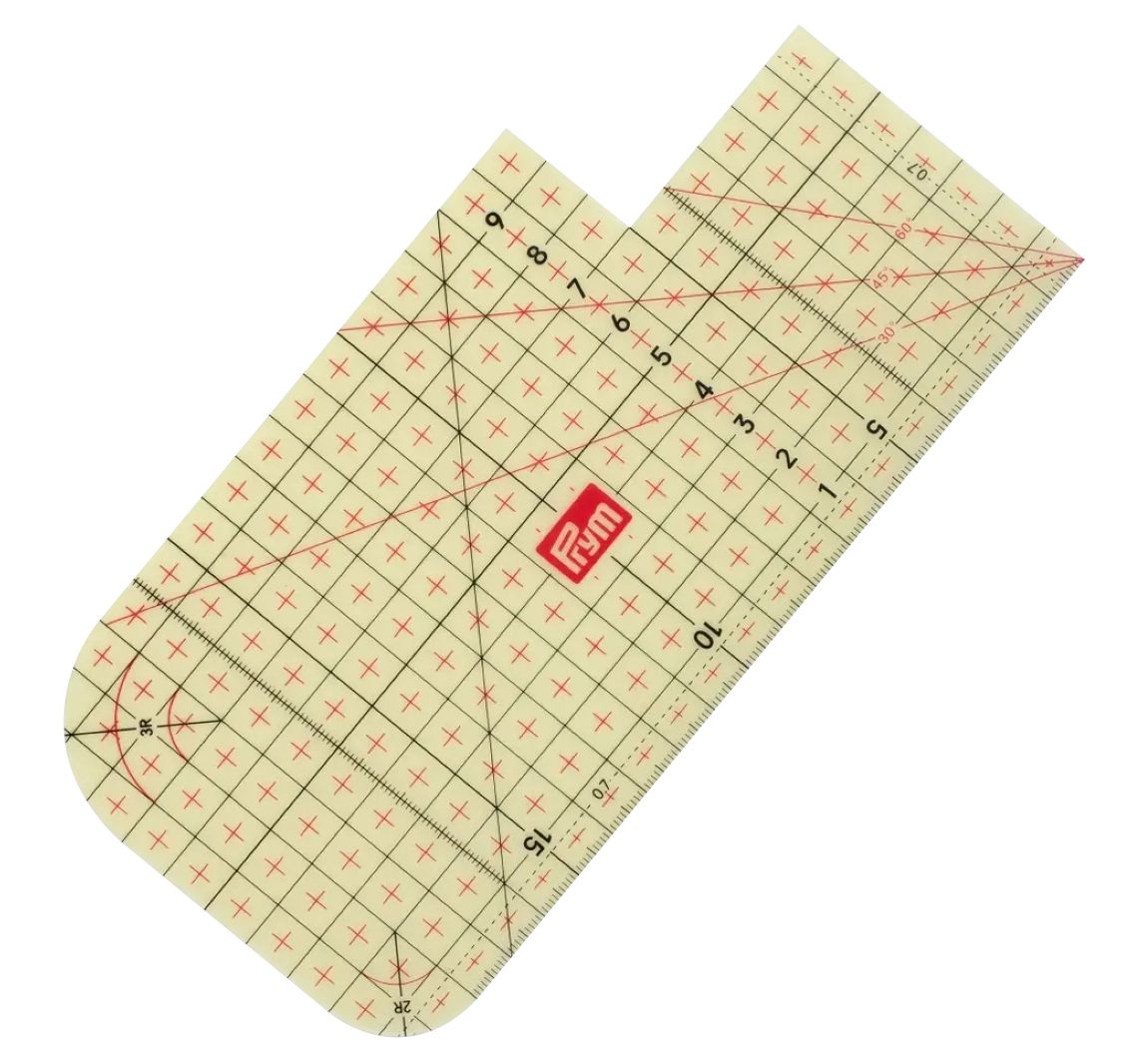 Prym Bügellineal, transparent - 20 x 10 cm