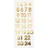 Adventskalenderzahlen Gold