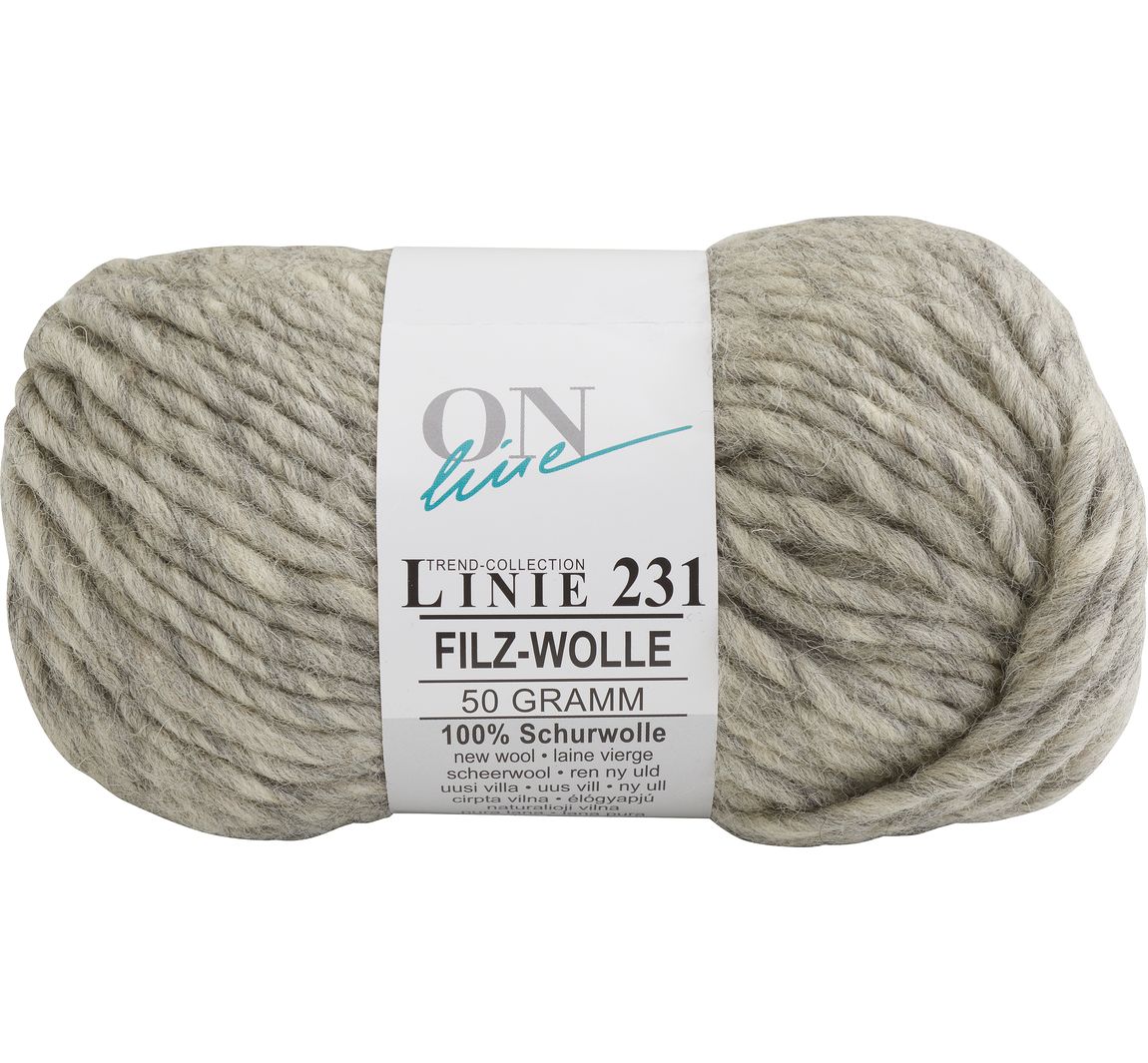ONline Wolle Filzwolle, Linie 231 - Farbe 0901