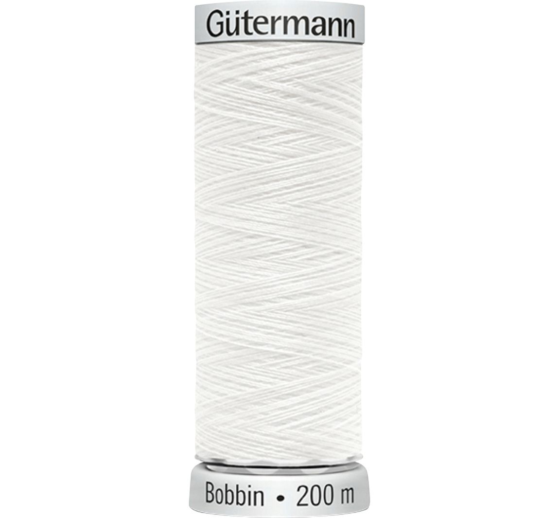 Gütermann Bobbin Untergarn, 200 m - 1001 Weiß