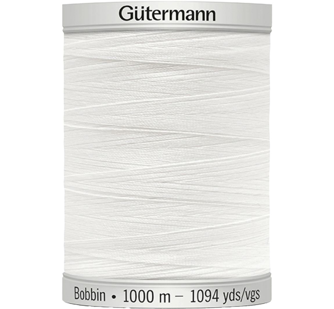 Gütermann Bobbin Untergarn, 1000 m - 1001 Weiß