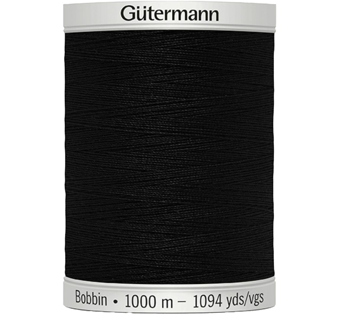 Gütermann Bobbin Untergarn, 1000 m - 1005 Schwarz