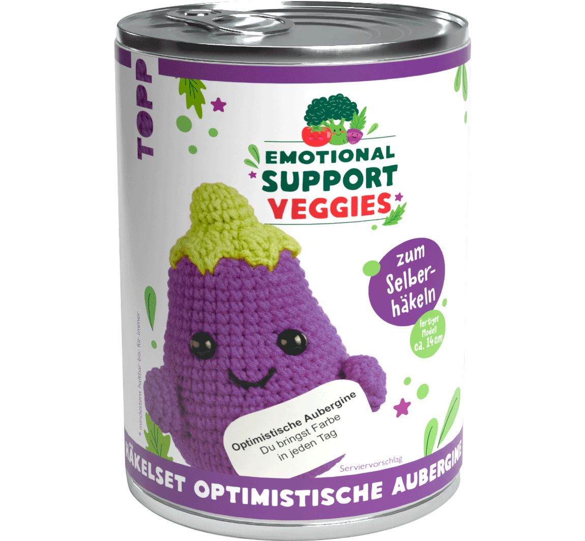 Häkel-Set "Emotional Support Veggies" - Aubergine