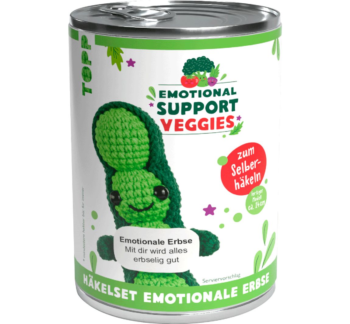 Häkel-Set "Emotional Support Veggies" - Erbse