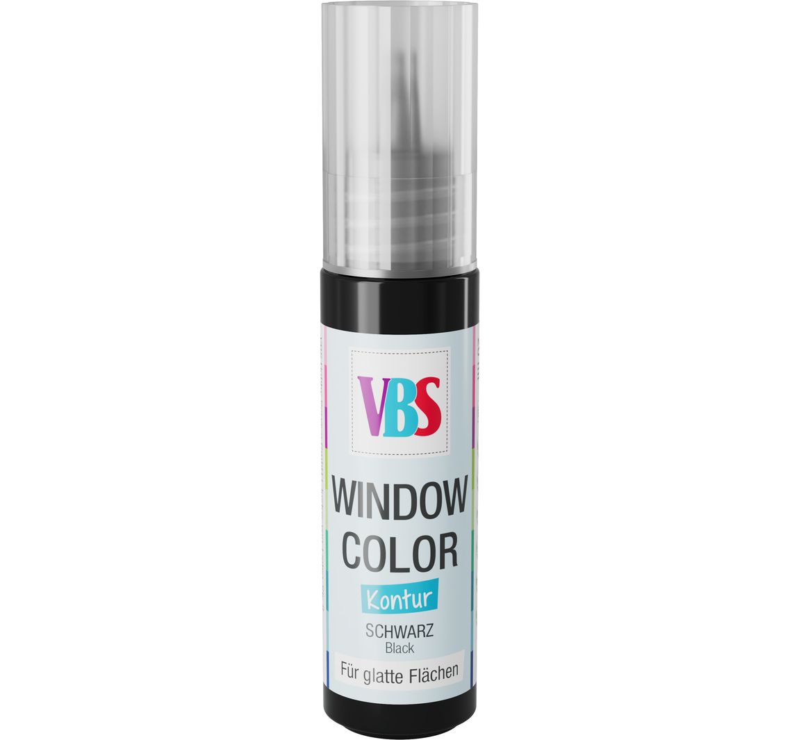 VBS Window Color Kontur, 20 ml - Schwarz