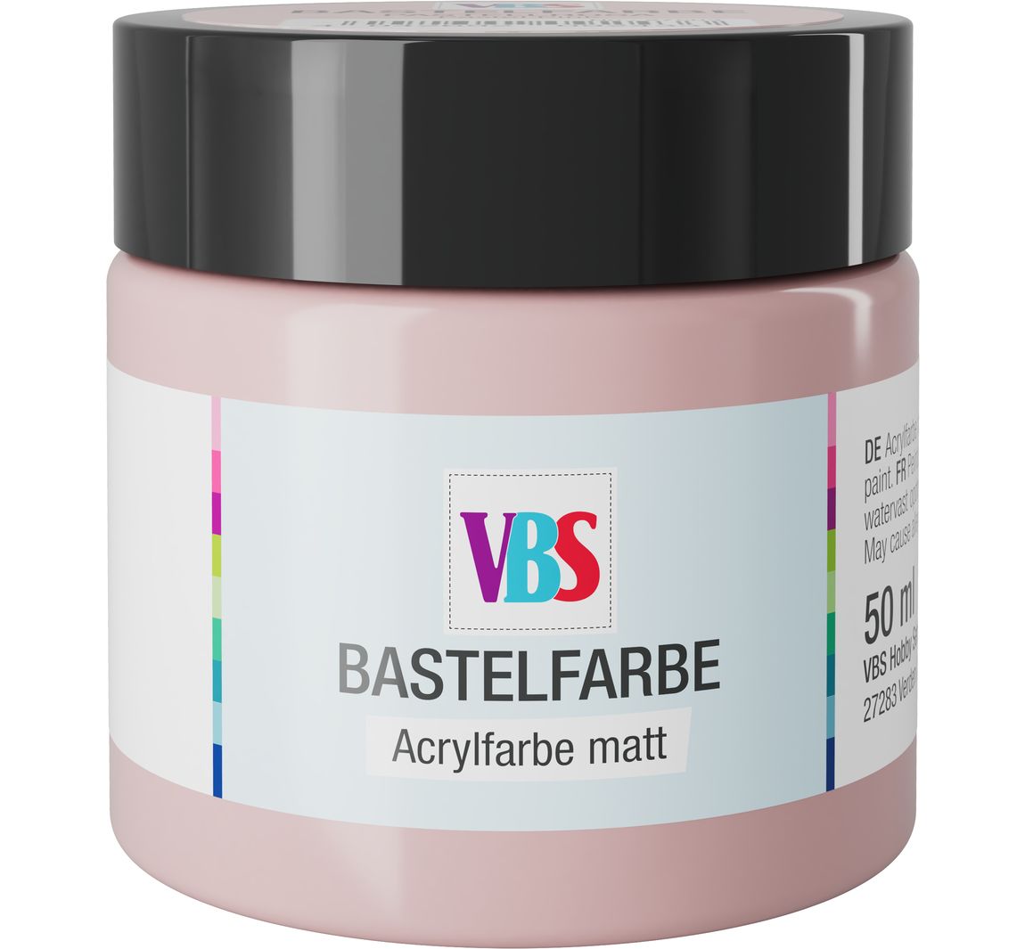 VBS Bastelfarbe, 50 ml - Pastell-Rosa