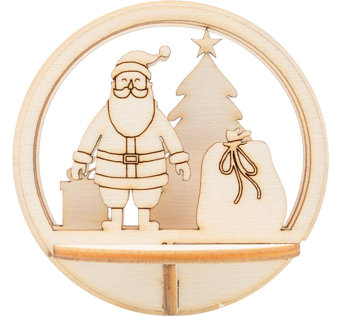 VBS Holz-Steckmotiv für Acrylkugel - Weihnachtsmann