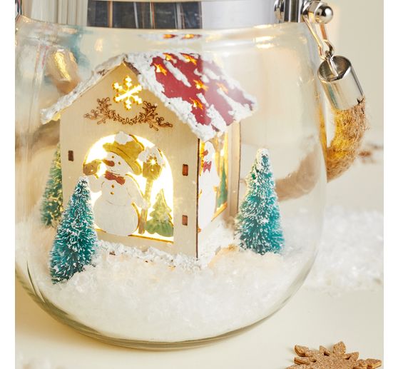 VBS Wooden building kit "Snowman with birdhouse", incl. LEDs