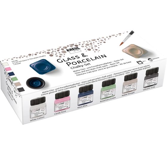 KREUL Glass & Porcelain "Chalky-Set", 6 x 20 ml