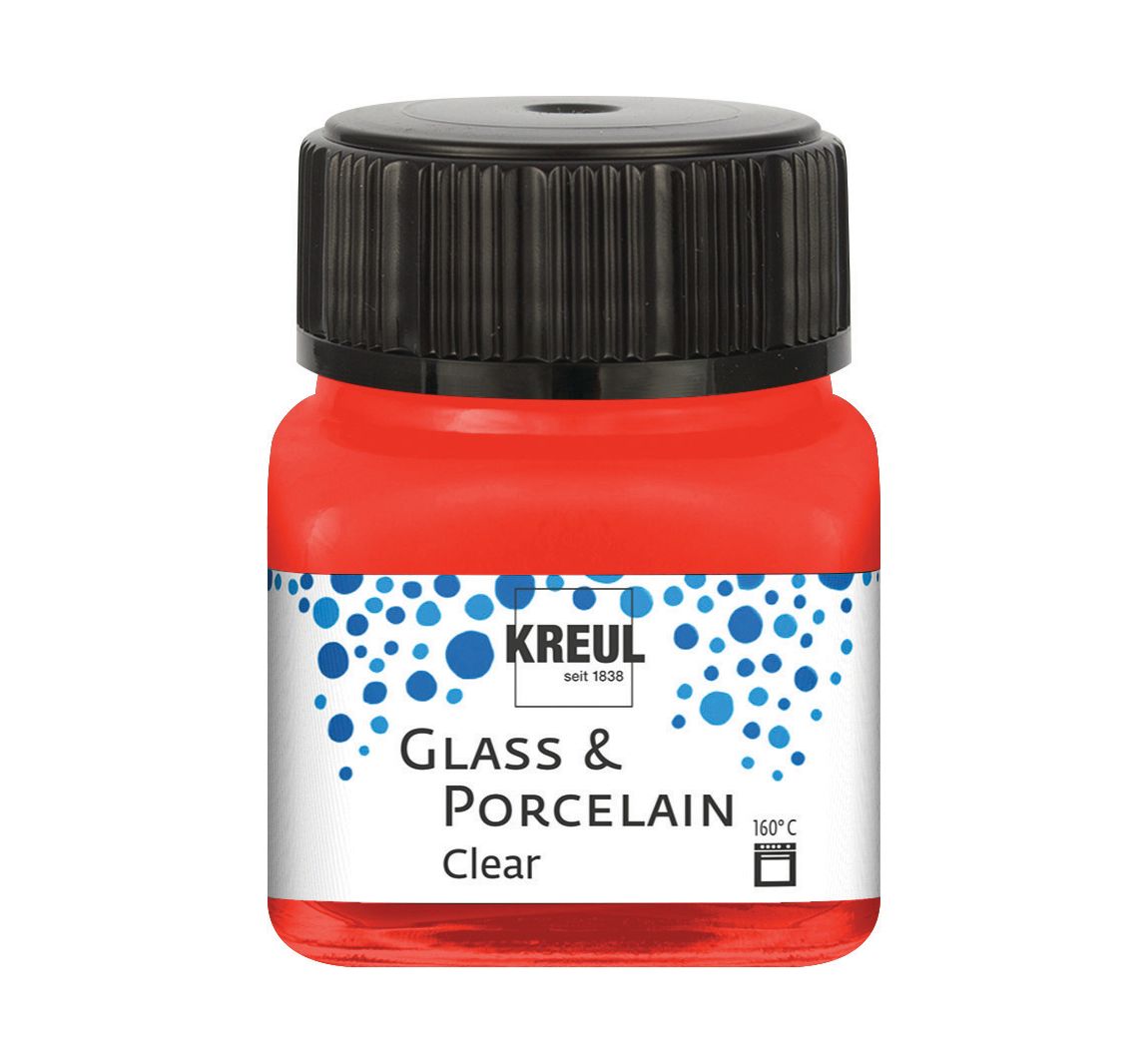 KREUL Glass & Porcelain "Clear" - Kirschrot