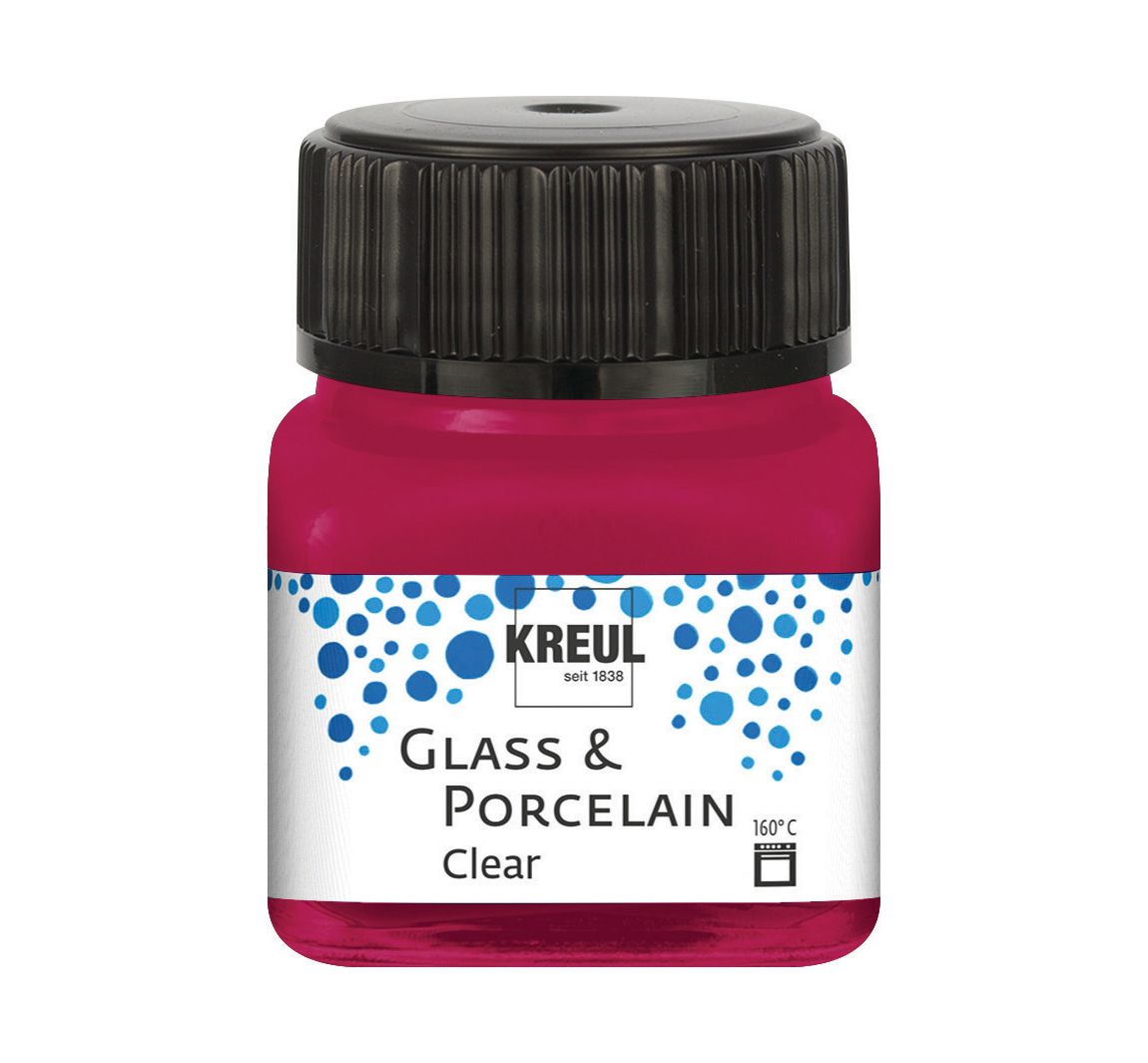 KREUL Glass & Porcelain "Clear" - Weinrot