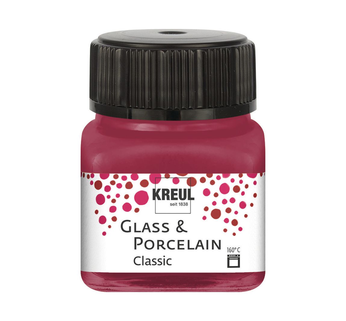 KREUL Glass & Porcelain "Classic" - Granatrot