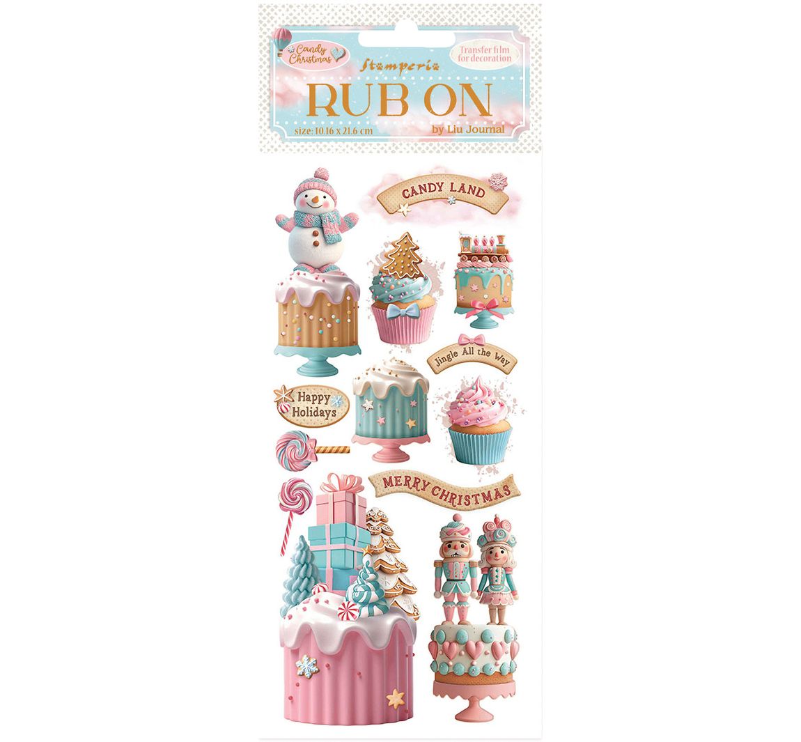Rub On Transferfolie "Candy Christmas" - Cakes