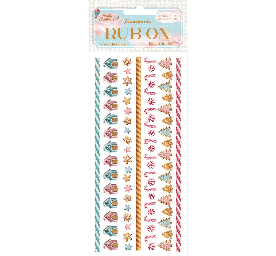 Rub On Transferfolie "Candy Christmas" - Stripes