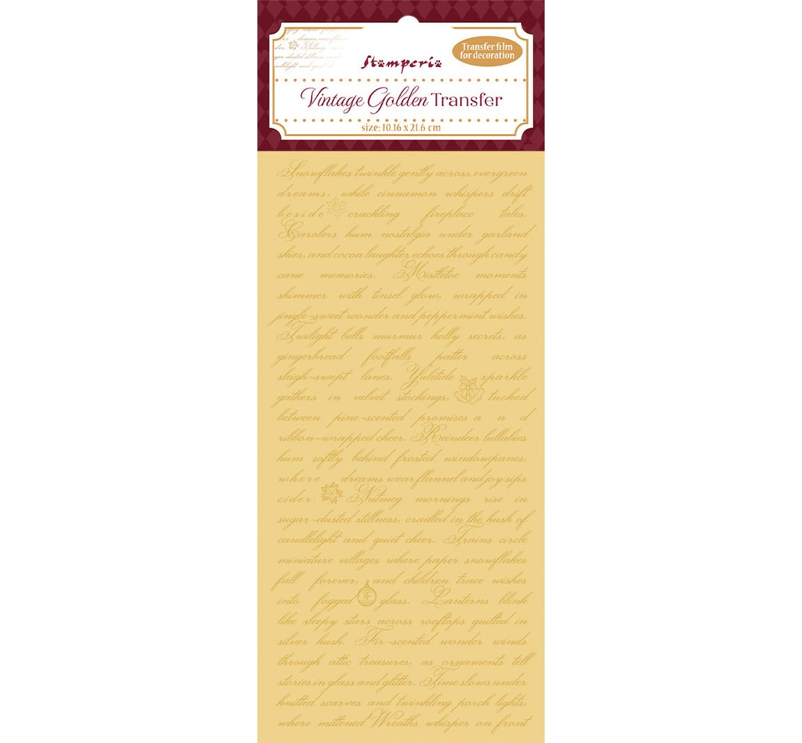 Vintage Golden Transfer - Writing