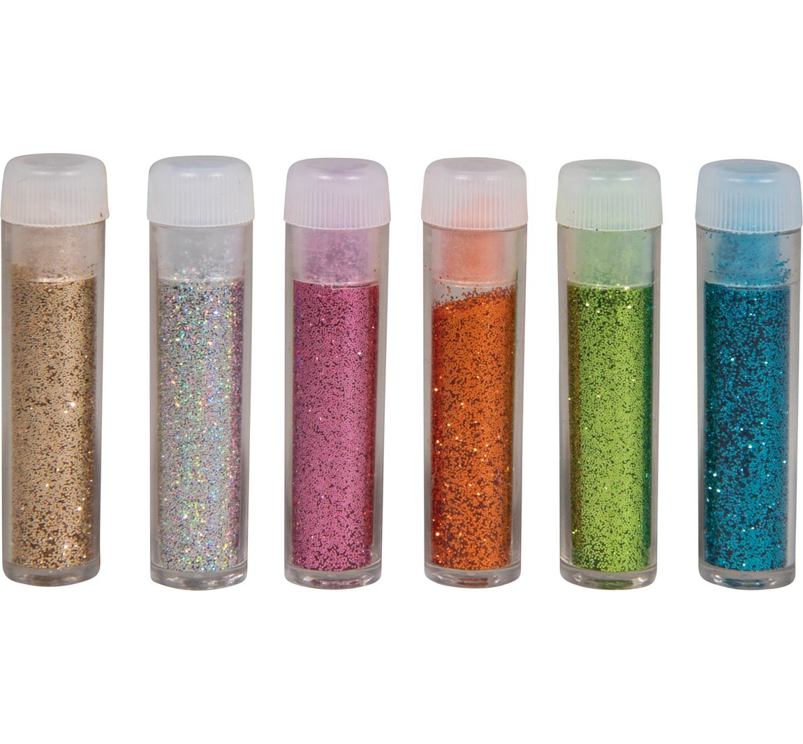 Bio-Glitter "Mini Farbmix", 6 x 2 g - Rainbow