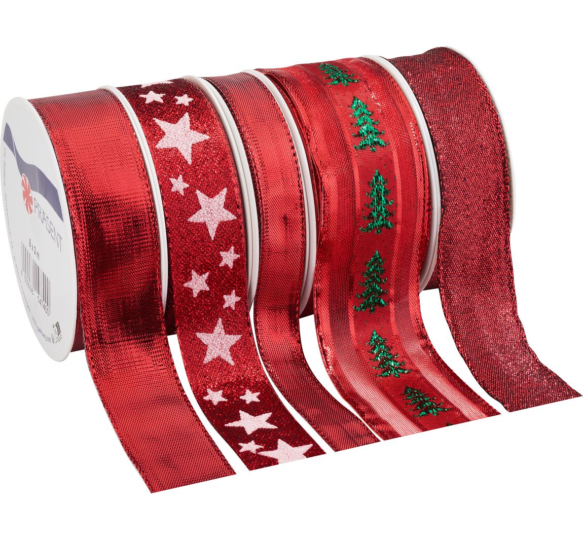 Geschenkband-Set "Weihnachten" - Rot