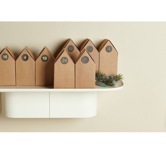 Adventskalender Papphäuser