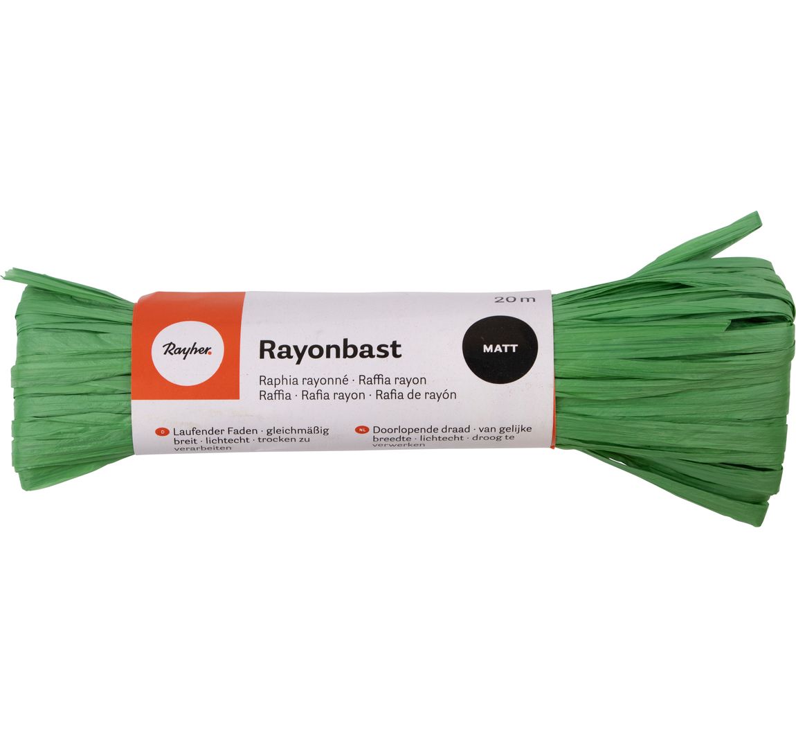 Rayonbast, matt - Grün