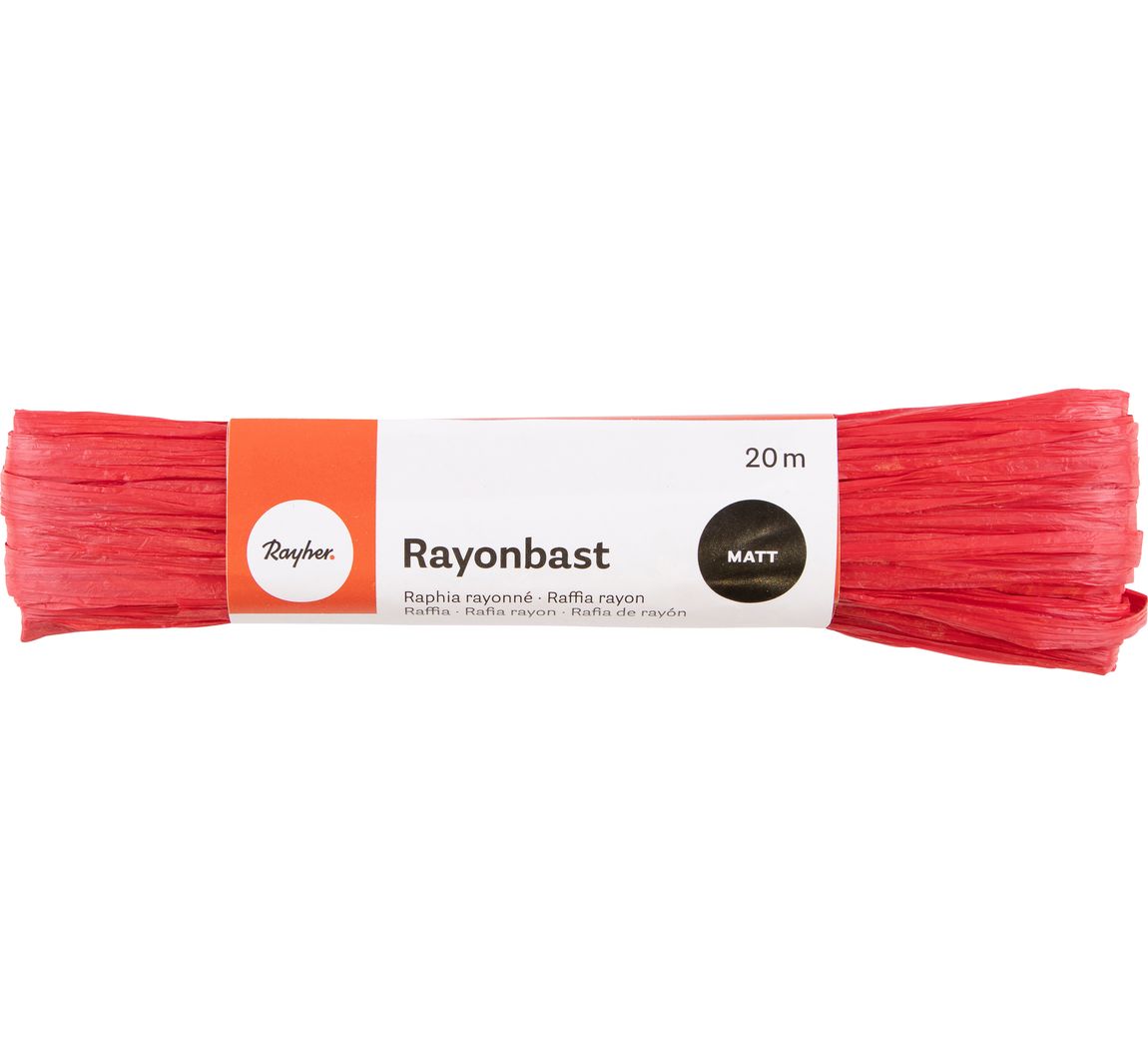 Rayonbast, matt - Rot